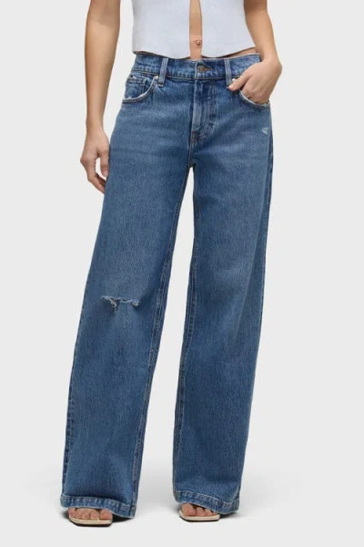 Hudson Rylee Low Rise Loose Jeans In Radical In Red