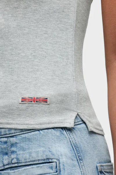 Hudson Jeans Scoop Neck Tank In Heather Grey