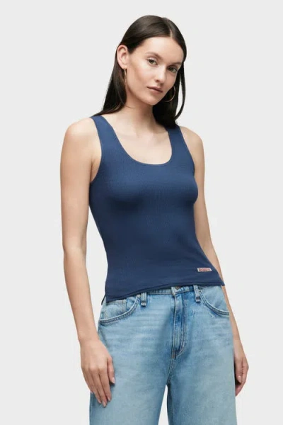 Hudson Jeans Scoop Neck Tank In Mood Indigo
