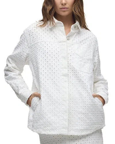 Hudson Jeans Shacket Tattered White Shacket