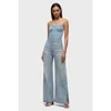 Hudson Jeans Strapless Wide Leg Jumpsuit In Blue