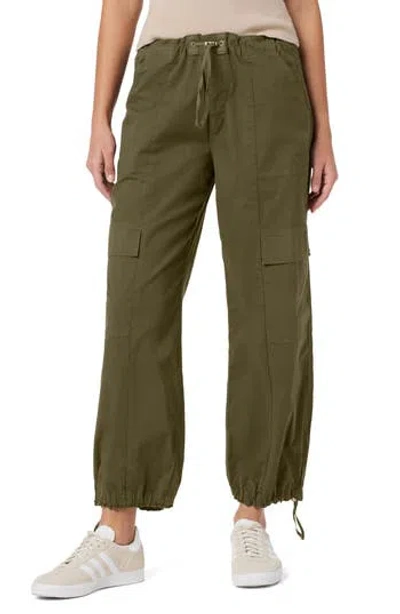 Hudson Jeans Stretch Cotton Parachute Cargo Pants In Green