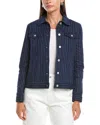 Hudson Jeans Stripe Denim Jacket In Blue