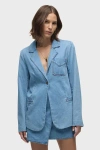 Hudson Jeans Stylized Boyfriend Blazer In Mountain