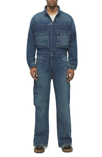 Hudson Jeans The Outlaw Denim Jumpsuit In Indigo Stone