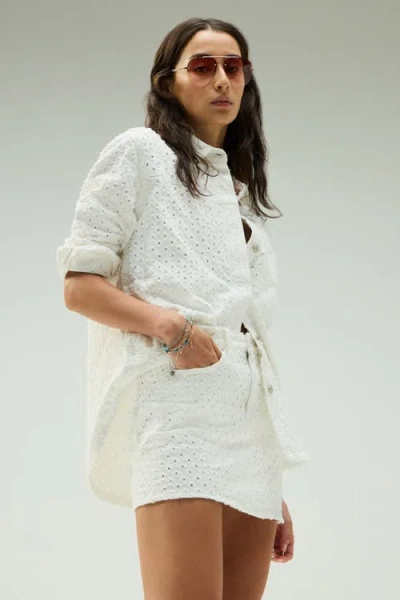 Hudson Jeans The Viper Skirt In Tattered White