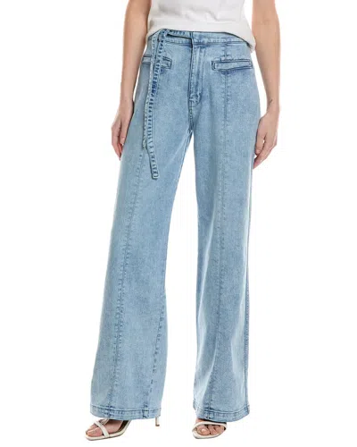 Hudson Jeans Tie-waist Pintuck Trouser In Blue
