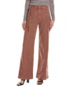 Hudson Jeans Tie-waist Pintucked Linen-blend Trouser In Brown