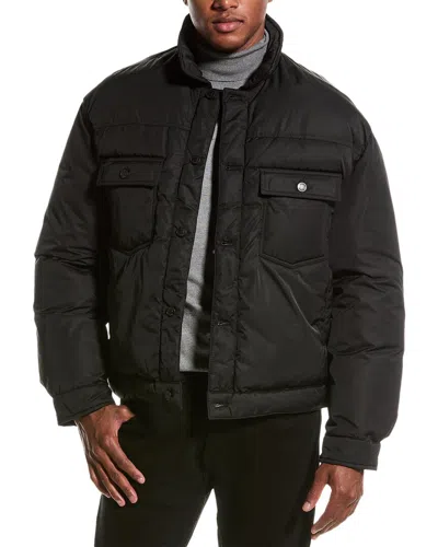 Hudson Jeans Trucker Puffer Jacket In Black