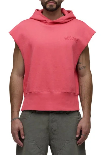 Hudson Jeans Viper Cutoff Hoodie In Pink