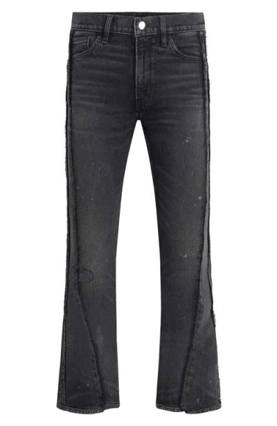 Hudson Jeans Walker Reconstruction Kick Flare Jeans In Reconstructed Black