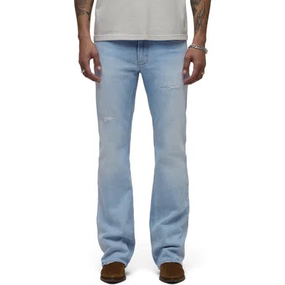 Hudson Jeans Walker Ripped Kick Flare Jeans In Blue