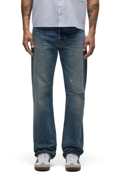 Hudson Wes Classic Straight Fit Jeans In Ranger Blue