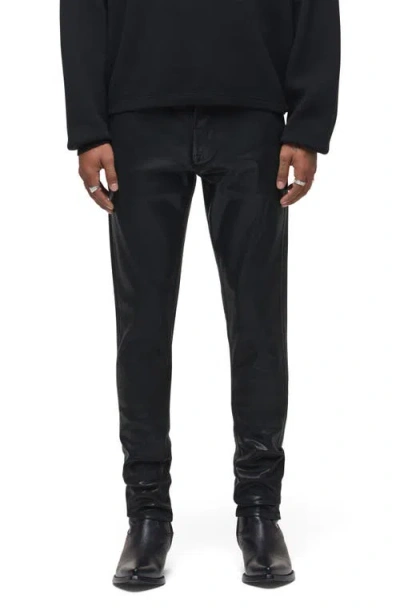 Hudson Jeans Zack Coated Skinny Jeans In Black