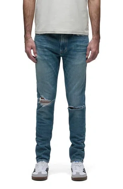 Hudson Jeans Zack Ripped Skinny Jeans In Blue