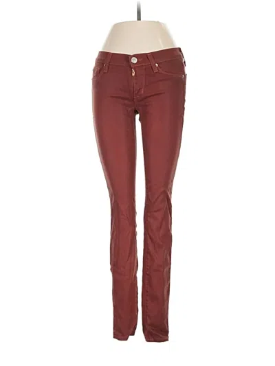 Pre-owned Hudson Jeggings In Burgundy