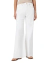 Hudson Jodie Flared Leg Raw Hem Jeans In White In White