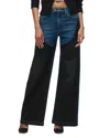 Hudson Jodie High Rise Contrast Panel Jeans In Mixture In Blue