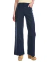 Hudson Jodie High-rise Loose Fit Linen-blend Mood Indigo Wide Leg Jean In Blue