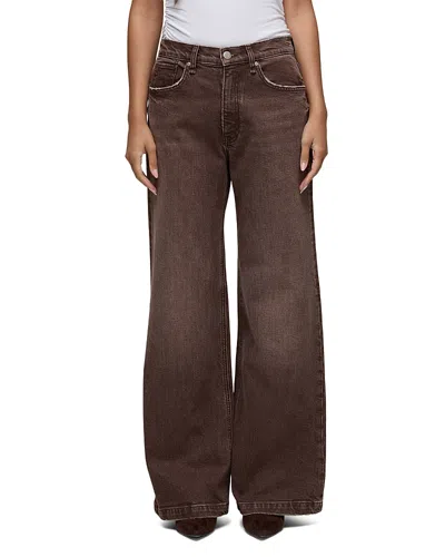 Hudson Jodie High Rise Loose Wide Leg Jeans In Walnut In Purple