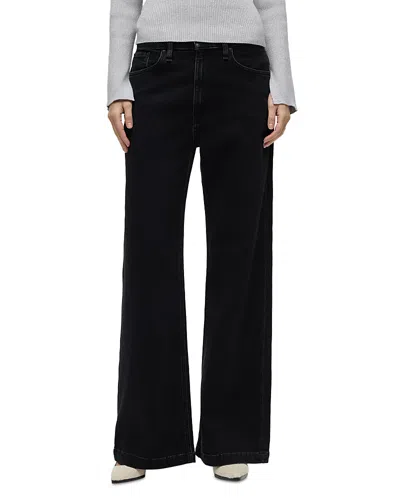 Hudson Jodie High Rise Wide Leg Jeans In Black