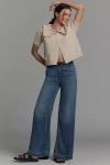 Shop Hudson Jodie High-rise Wide-leg Trouser Jeans In Blue