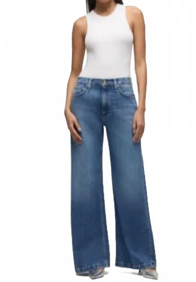 Hudson Jodie Loose Fit Wide Leg Jean In Lunar In Blue