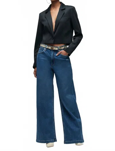 Hudson Jodie Loose Fit Wide Leg Jeans In Hillside In Multi