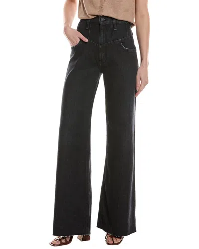 HUDSON JODIE SEAMED FRONT YOKE MILANO NOIR WIDE LEG JEAN