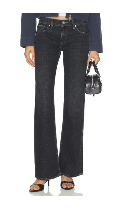 Hudson Kelli Low Rise Loose Straight Jeans In Black