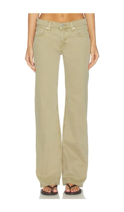 Hudson Kelli Low Rise Loose Straight Jeans In Green