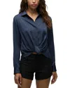 Hudson Knotted Shirt In Navy