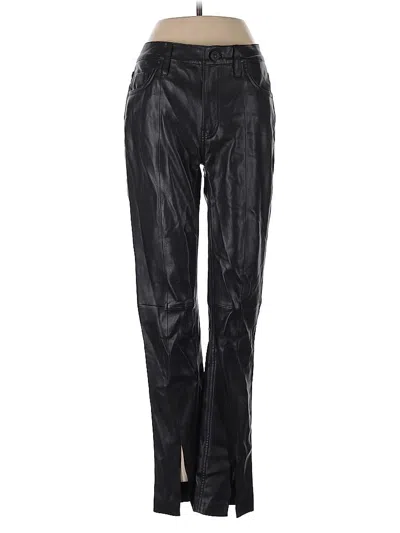 Pre-owned Hudson Leather Pants In Black