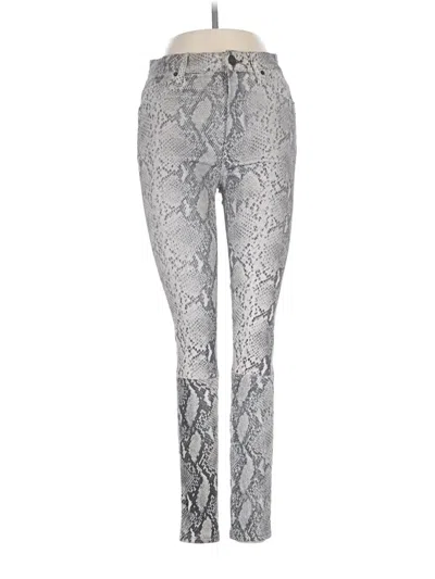 Pre-owned Hudson Leather Pants In Gray