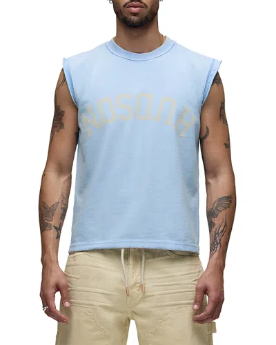 Hudson Leo Cut Off Tee In Blue