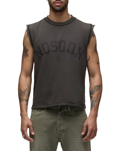Hudson Jeans Leo Cut Off T-shirt In Gray