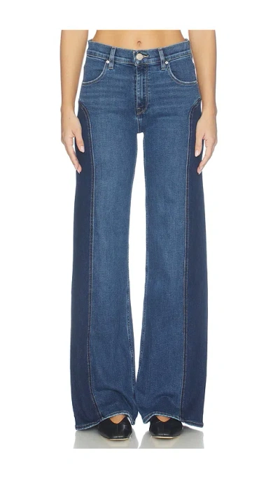 Hudson Lexi Seamed Wide Leg Jeans In Blue