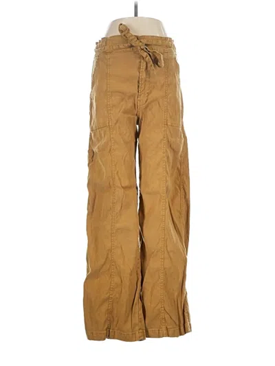 Pre-owned Hudson Linen Pants In Brown
