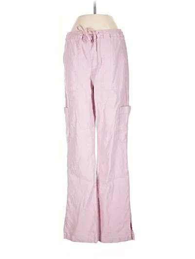 Pre-owned Hudson Linen Pants In Pink