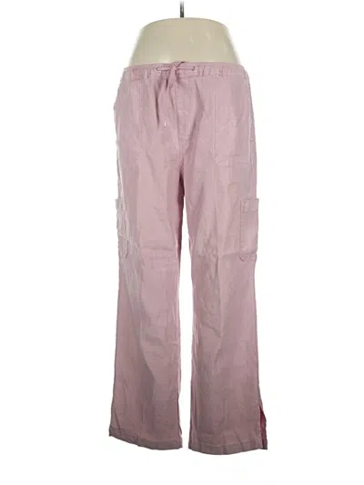 Pre-owned Hudson Linen Pants In Pink