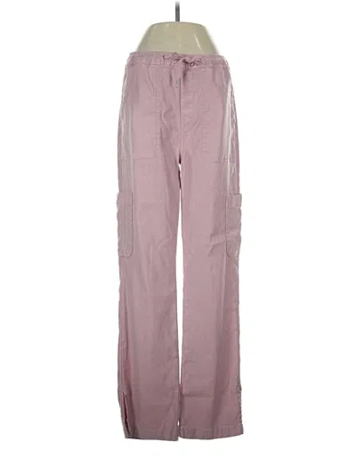Pre-owned Hudson Linen Pants In Pink
