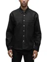 Hudson Jeans Snap-up Denim Overshirt In Black