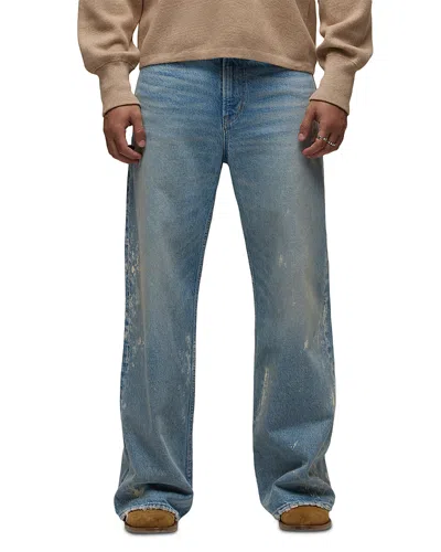 Hudson Luca Wide Leg Cotton 32 Jeans In Robertson In Blue