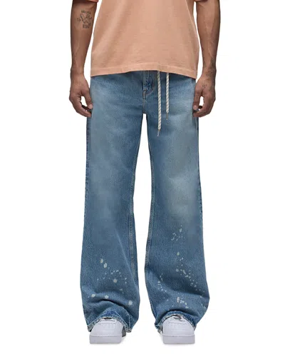 HUDSON LUCA WIDE LEG JEANS IN BLEACHED BLUE
