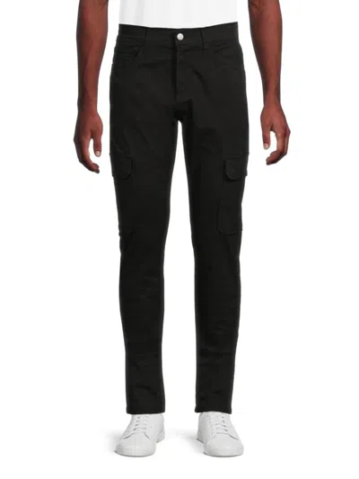 Hudson Men's Ace Dark Wash Cargo Jeans In Black