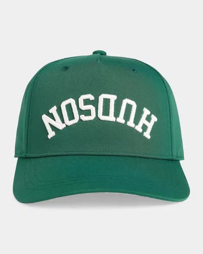 Hudson Men & Apos;s Embroidered Reverse Logo Baseball Cap In Green
