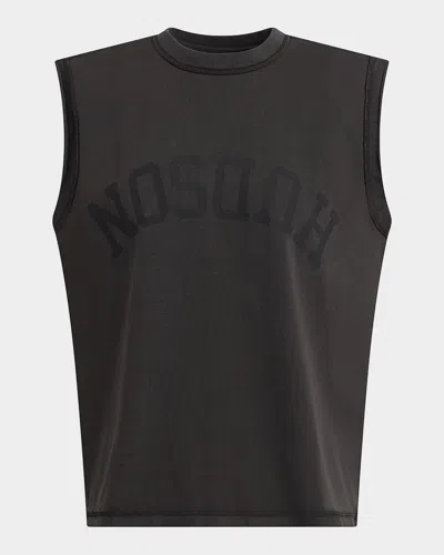 Hudson Jeans Leo Cut Off T-shirt In Gray