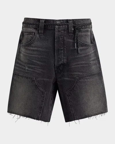 Hudson Men & Apos;s Men & Apos;s Black Denim Belted Carpenter Shorts