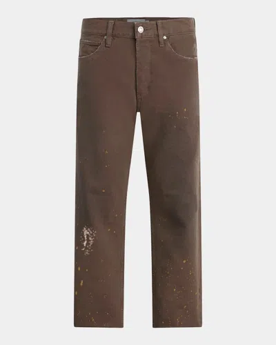Hudson Men & Apos;s Rylan Paint-splatter Straight-leg Jeans In Brown