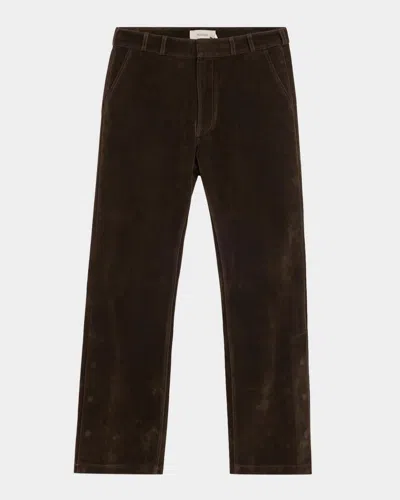 Hudson Men & Apos;s Walker Faux-suede Trousers In Animal Print